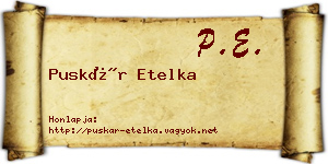 Puskár Etelka névjegykártya