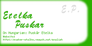 etelka puskar business card